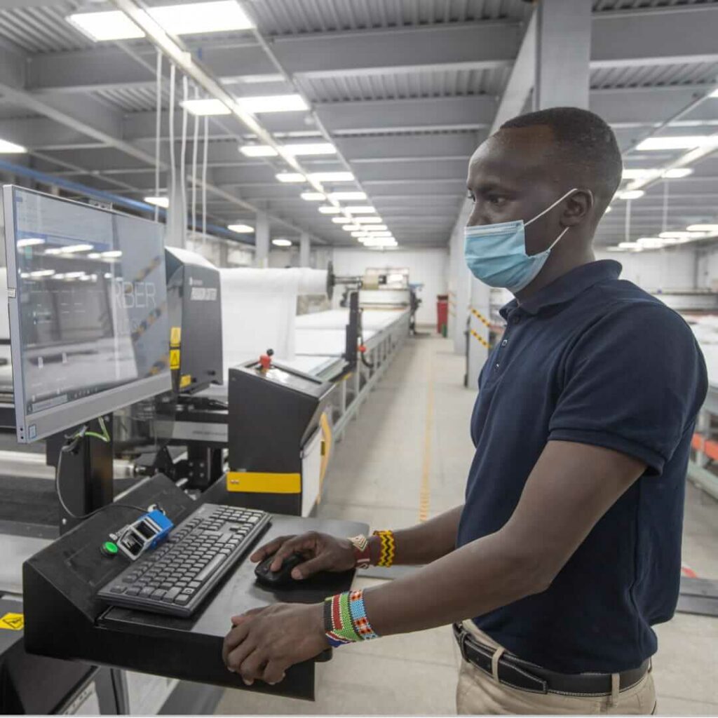 Man working at computer